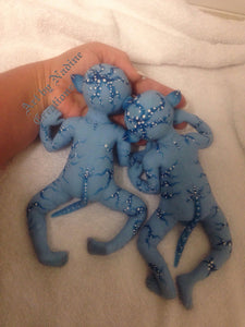 Custom (Vicky)Full bodu silicone Na'vi fantasy baby twins