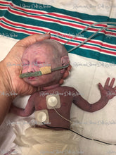 Load image into Gallery viewer, Full body silicone baby girl Collette 12&quot; with placenta &amp; cord (premature bany at 26-28 weeks gestation)
