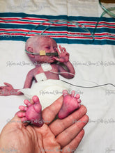 Load image into Gallery viewer, Full body silicone baby girl Collette 12&quot; with placenta &amp; cord (premature bany at 26-28 weeks gestation)
