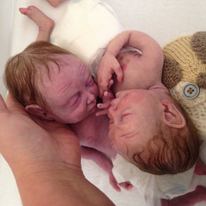 Full body silicone baby twins (girls) 12"