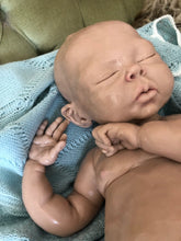 Load image into Gallery viewer, Custom Blank (unpainted) full body silicone kit Rihanna / Ryan sleeping in super soft blend with 3D skin effect
