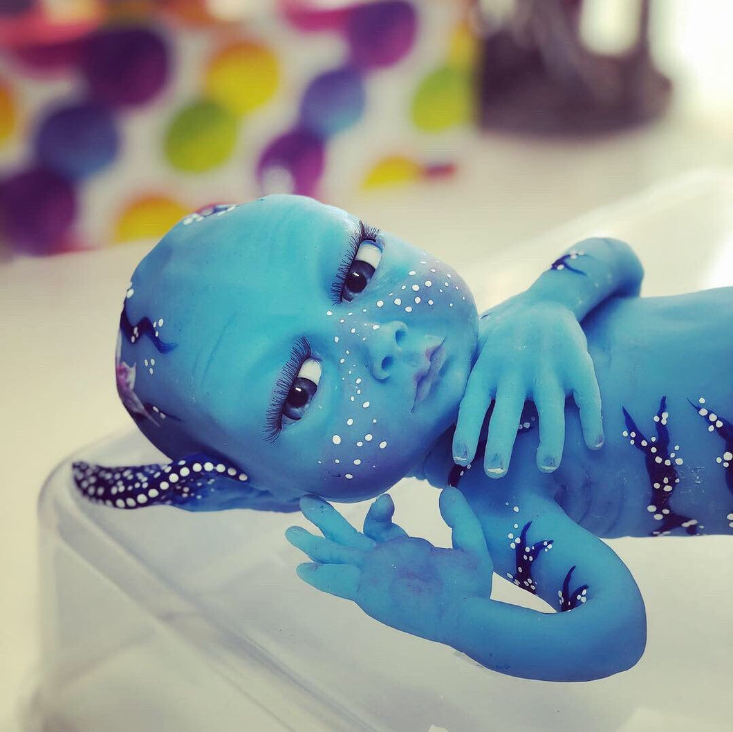 Full body silicone Na'vi baby 12