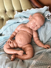 Load image into Gallery viewer, Custom Blank (unpainted) full body silicone kit Rihanna / Ryan sleeping in super soft blend with 3D skin effect
