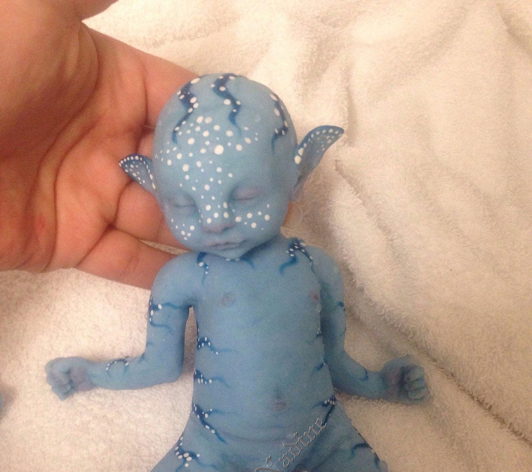 Full body silicone Na'vi fantasy baby boy 9.4