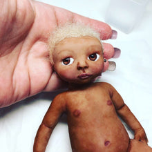 Load image into Gallery viewer, Award winning Full body silicone mini baby girl Toni awake 6.5&quot;
