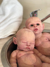 Load image into Gallery viewer, Award winning full body silicone baby girl Rihanna (eyes closed), BALD
