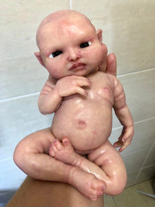full body silicone marshmallow soft 11.5" baby girl (Arisha sculpt) in fair skin colour