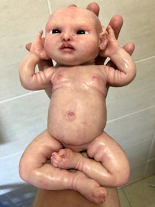 full body silicone marshmallow soft 11.5" baby girl (Arisha sculpt) in fair skin colour