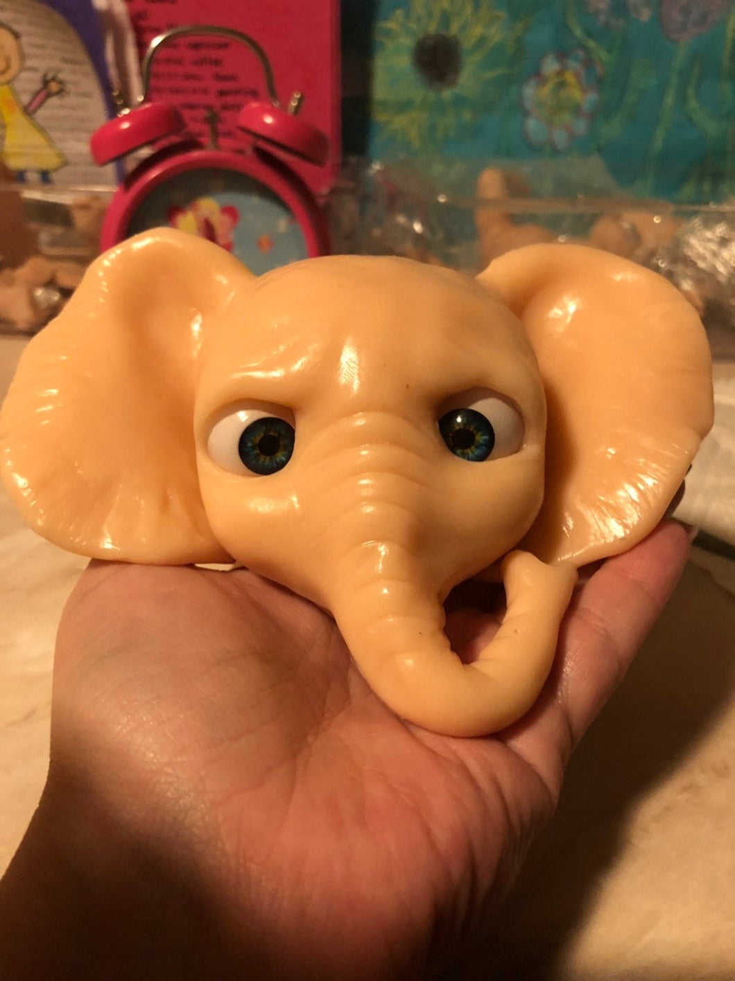 Blank (unpainted) full body silicone marshmallow soft Lana the elephant