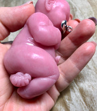 Load image into Gallery viewer, Full body silicone mini baby doll Nena in super soft blend with 3D skin effect 4&quot; (purple ultra newborn colour) - blank (unpainted)
