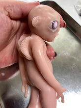 Load image into Gallery viewer, Full body silicone mini baby Alien (gender neutral) in super soft blend with 3D skin effect 9&quot; blank (unpainted)
