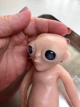Load image into Gallery viewer, Full body silicone mini baby Alien (gender neutral) in super soft blend with 3D skin effect 9&quot; blank (unpainted)
