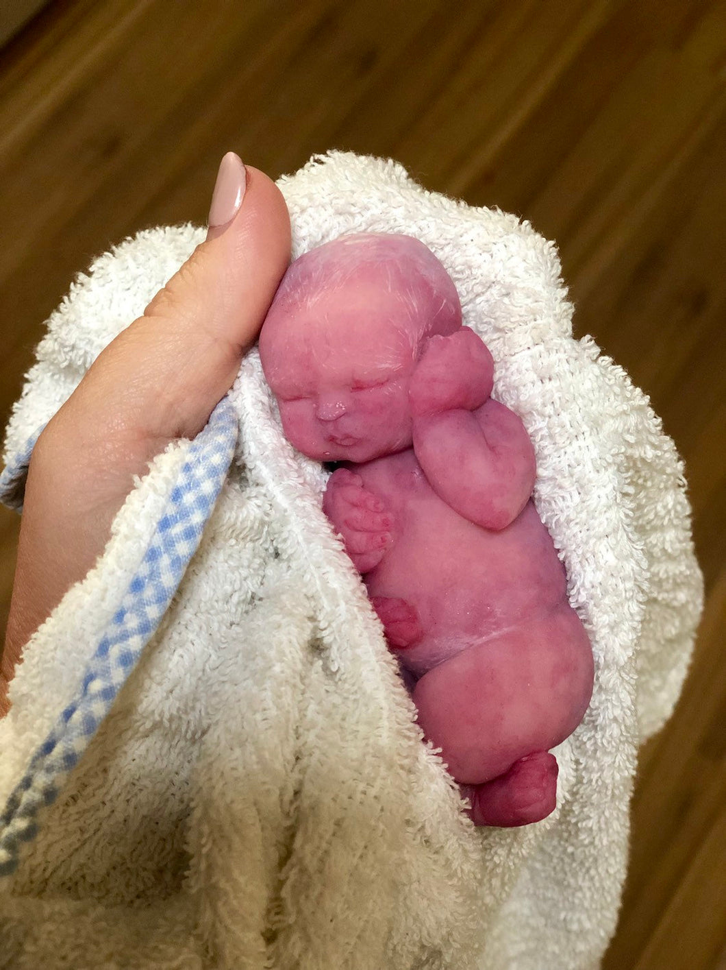 Full body silicone mini baby doll Nena in super soft blend with 3D encapsulated skin effect 4