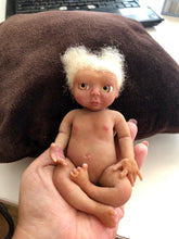 Load image into Gallery viewer, Award winning Full body silicone mini baby girl Toni awake 6.5&quot;
