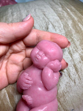 Load image into Gallery viewer, Full body silicone mini baby doll Nena in super soft blend with 3D skin effect 4&quot; (purple ultra newborn colour) - blank (unpainted)
