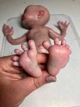 Load image into Gallery viewer, Full body silicone premature baby boy in soft blend (rooted)
