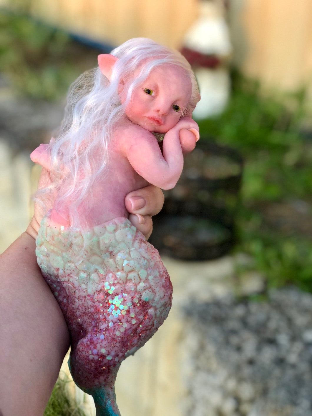 Custom Awake Full body silicone mermaid baby 10