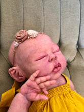 Load image into Gallery viewer, Award winning full body silicone baby girl Rihanna (eyes closed), BALD
