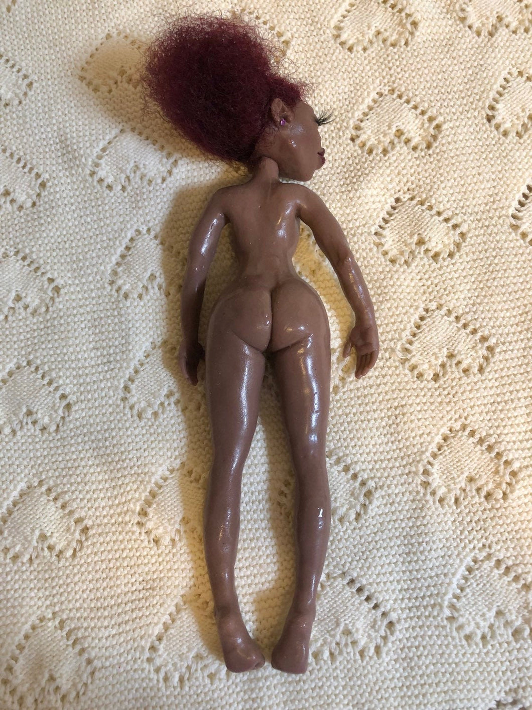 Solid silicone African Queen doll