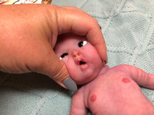 Load image into Gallery viewer, full body silicone marshmallow soft 11.5&quot; baby girl awake (Arisha sculpt) in just born skin color

