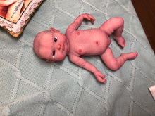 Load image into Gallery viewer, full body silicone marshmallow soft 11.5&quot; baby girl awake (Arisha sculpt) in just born skin color
