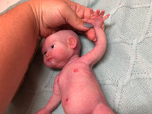 Load image into Gallery viewer, full body silicone marshmallow soft 11.5&quot; baby girl awake (Arisha sculpt) in just born skin color
