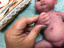 Load image into Gallery viewer, full body silicone marshmallow soft 11.5&quot; baby girl awake (Arisha sculpt) in just born skin color
