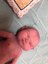 Load image into Gallery viewer, full body silicone marshmallow soft 11.5&quot; baby girl asleep (Arisha sculpt) in just born skin color
