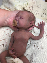 Load image into Gallery viewer, Full body silicone premature biracial baby in soft blend
