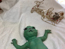 Load image into Gallery viewer, Full body silicone Grinch inspired baby boy 11”
