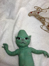 Load image into Gallery viewer, Full body silicone Grinch inspired baby boy 11”
