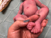 Load image into Gallery viewer, full body silicone marshmallow soft 11.5&quot; baby girl awake (Arisha sculpt) in just born skin color
