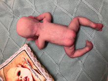 Load image into Gallery viewer, full body silicone marshmallow soft 11.5&quot; baby girl awake (Arisha sculpt) in just born skin color
