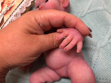 Load image into Gallery viewer, full body silicone marshmallow soft 11.5&quot; baby girl awake (Arisha sculpt) in just born skin color
