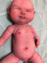 Load image into Gallery viewer, full body silicone marshmallow soft 11.5&quot; baby girl asleep (Arisha sculpt) in just born skin color
