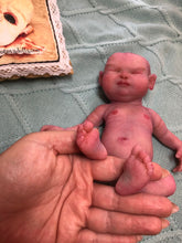Load image into Gallery viewer, full body silicone marshmallow soft 11.5&quot; baby girl asleep (Arisha sculpt) in just born skin color
