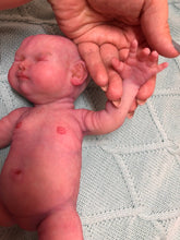 Load image into Gallery viewer, full body silicone marshmallow soft 11.5&quot; baby girl asleep (Arisha sculpt) in just born skin color
