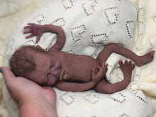 Load image into Gallery viewer, Full body silicone premature biracial baby in soft blend
