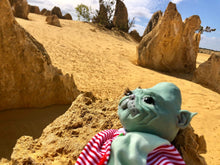 Load image into Gallery viewer, Full body silicone Grinch inspired baby boy 11”
