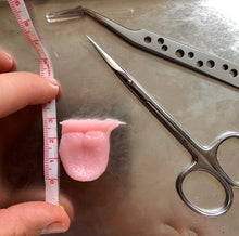 Load image into Gallery viewer, Blank (unpainted) silicone baby tongue (soft blend platinum cure silicone)
