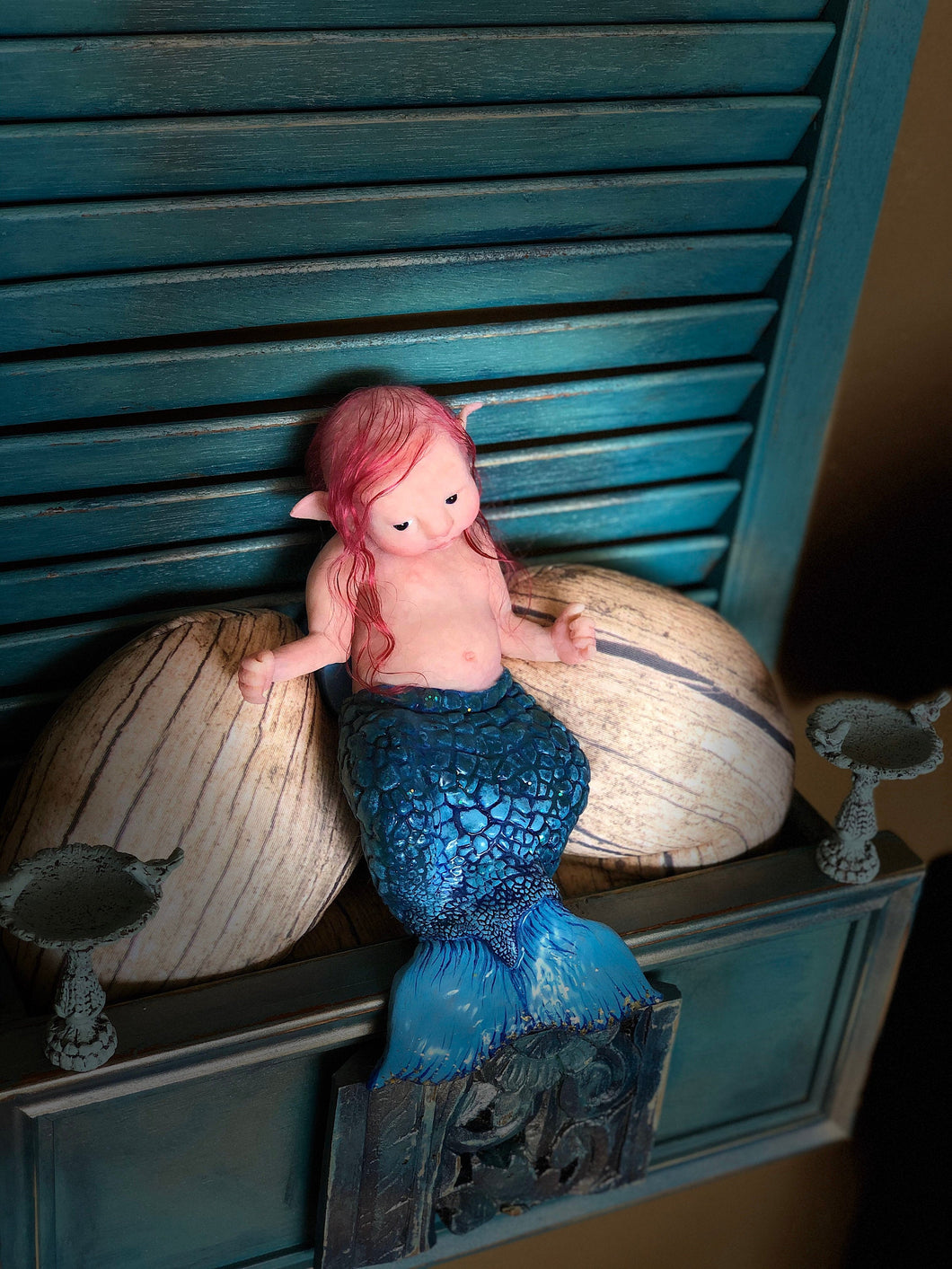 Custom Awake Full body silicone mermaid baby 10