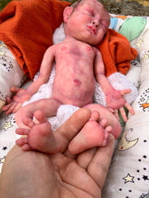 Load image into Gallery viewer, Super detailed Full body silicone premature baby in soft blend awake 12&quot;
