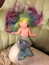 Load image into Gallery viewer, Custom Asleep Full body silicone mermaid baby 10&quot;
