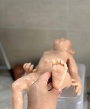 Load image into Gallery viewer, Blank (unpainted) full body silicone  GIRL 17” kit in super soft blend with 3D skin effect
