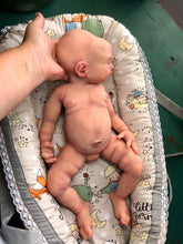 Load image into Gallery viewer, full body silicone  baby girl Nevaeh 17” in super soft blend with 3D skin effect, bald
