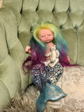Load image into Gallery viewer, Custom Asleep Full body silicone mermaid baby 10&quot;
