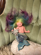 Load image into Gallery viewer, Custom Asleep Full body silicone mermaid baby 10&quot;
