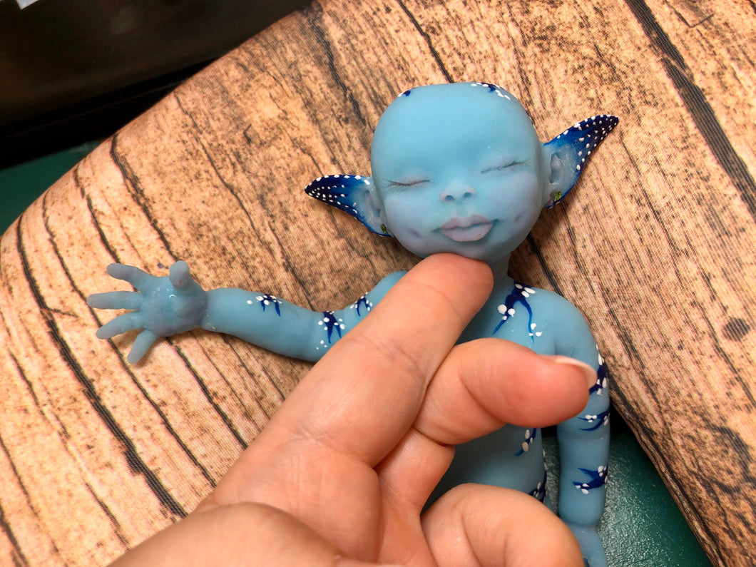 Full body silicone fantasy avatar navi baby girl 8.5”