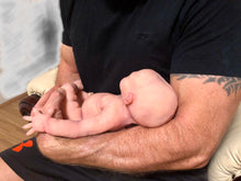 Load image into Gallery viewer, full body silicone  baby girl Nevaeh 17” in super soft blend with 3D skin effect, bald
