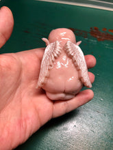 Load image into Gallery viewer, Full body silicone mini fantasy baby elf fairy with wings bald

